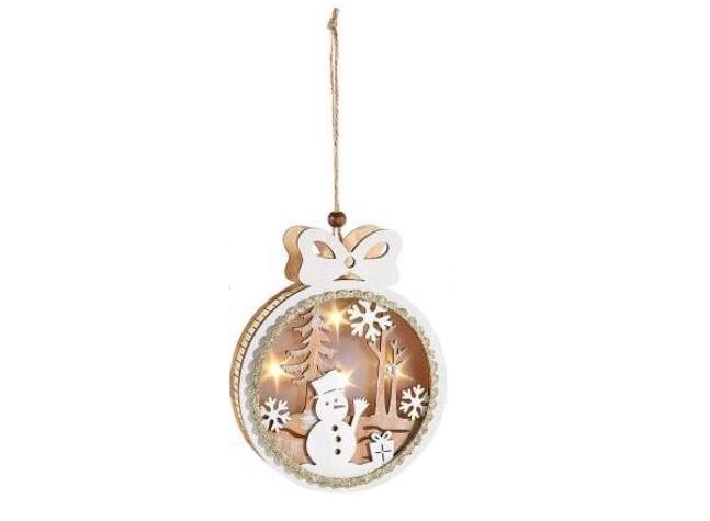 Boule illuminée Bohomme de neige