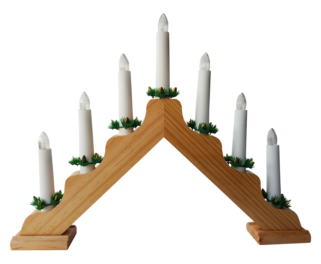 Chandelier lumineux bois