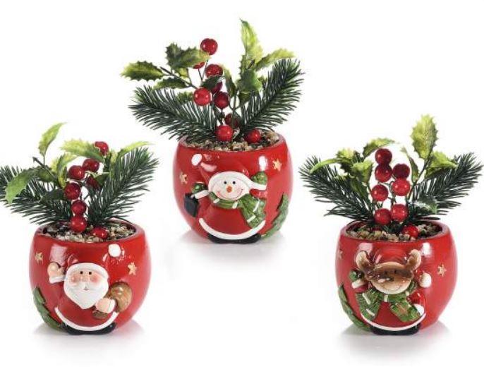 Lot de 3 pots de table de Noël