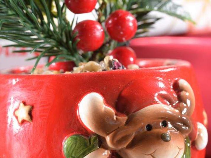 Lot de 3 pots de table de Noël