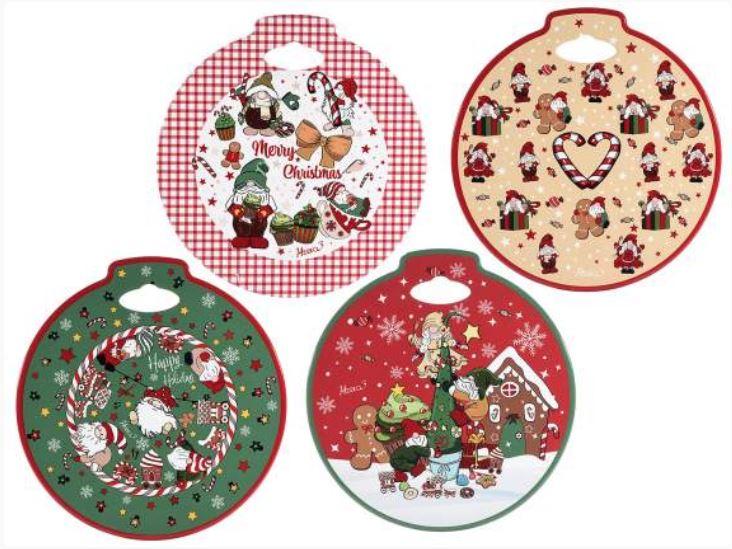 Dessous de plat rouge et blanc Gnome