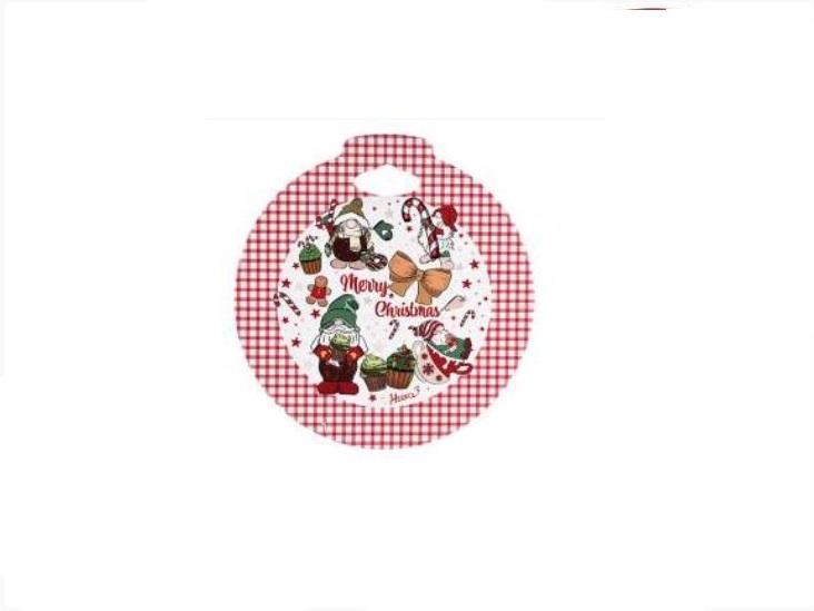 Dessous de plat rouge et blanc Gnome