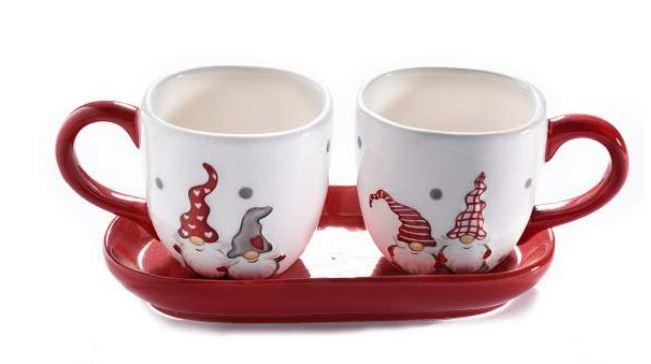 Duo de tasses Gnome de Noël