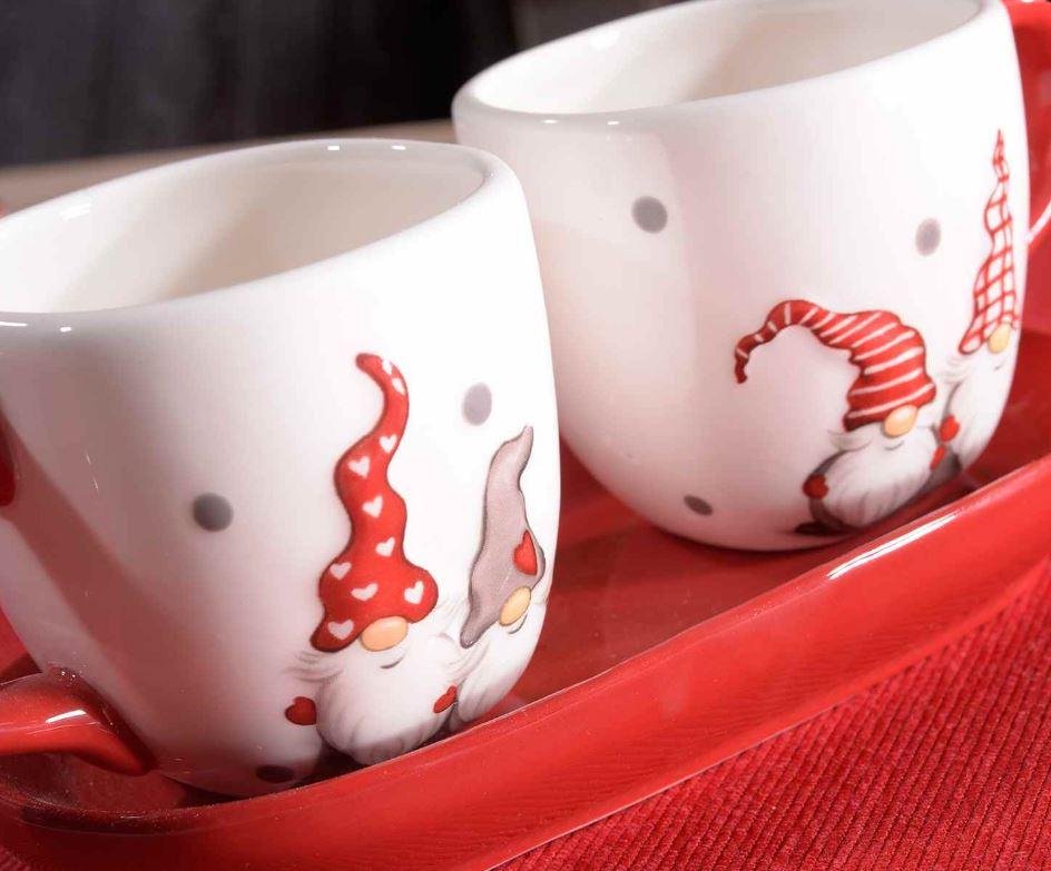 Duo de tasses Gnome de Noël