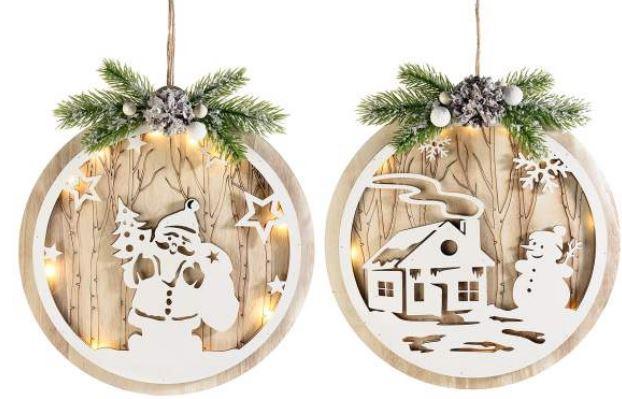 Tableau illuminé Bonhomme de neige Maison