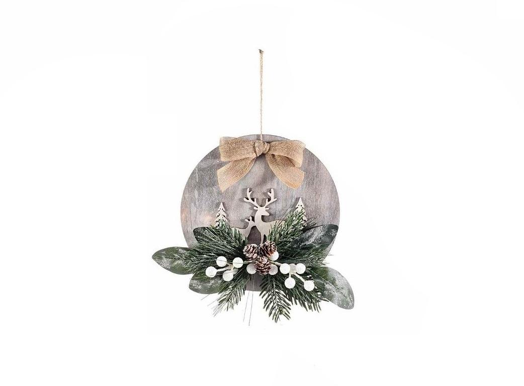 Décoration boule en bois