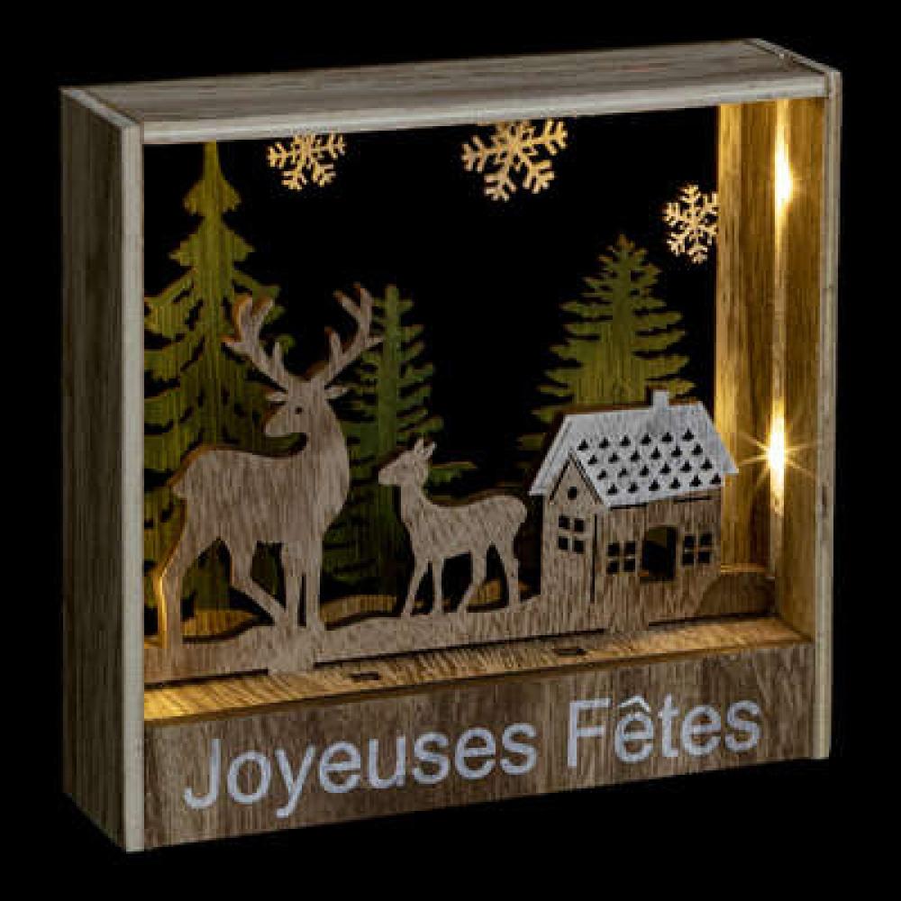 Cadre lumineux Joyeuses Fêtes